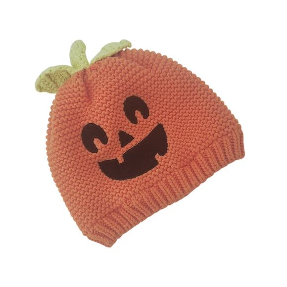3-9M Carter's knit jack-o-lantern hat - Picture 1 of 3